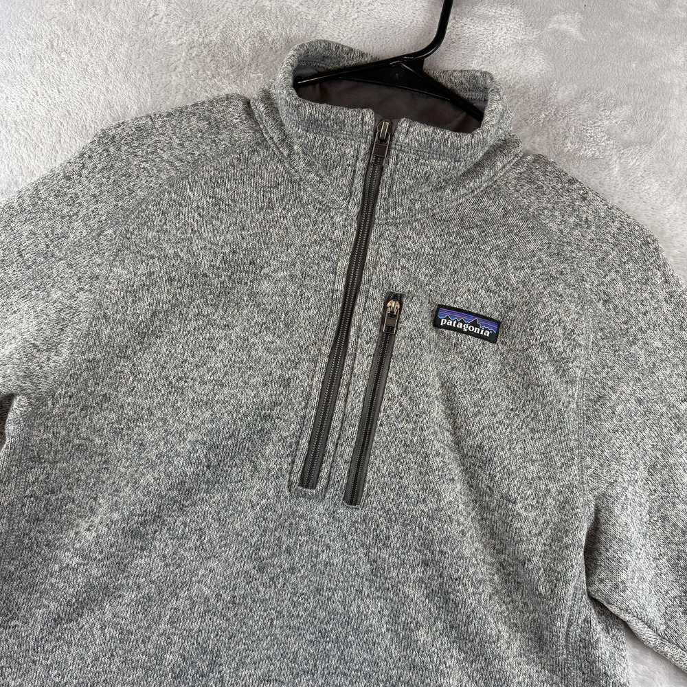 Patagonia Sweater Mens Small Gray Better Sweater 1/4 Zip Fleece Pullover